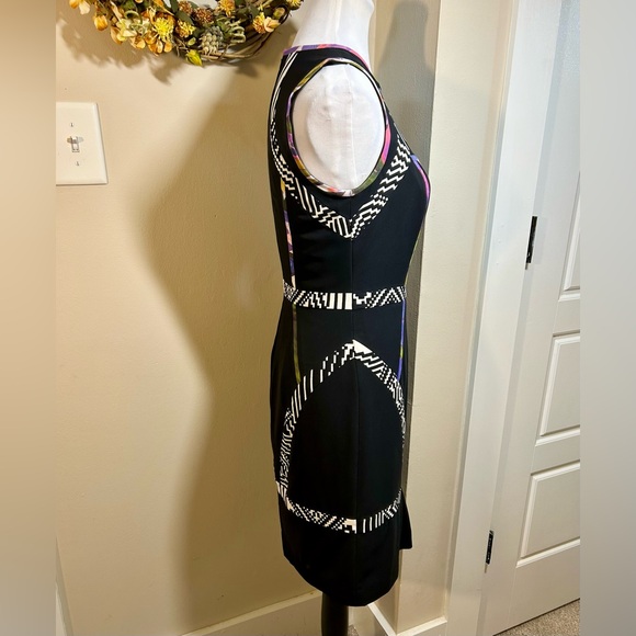 NICOLE MILER Atelier Silk Pleated Front Hem Blend Sleeveless Sheath Dress Size 4 - Picture 5 of 12